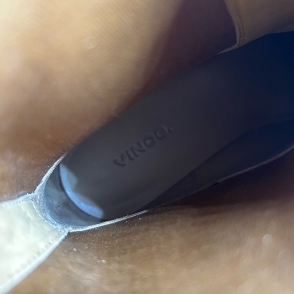 New Vince Cecyl Tan Suede Flat Leather Boots Bootie Size 8.5 - Picture 11 of 13